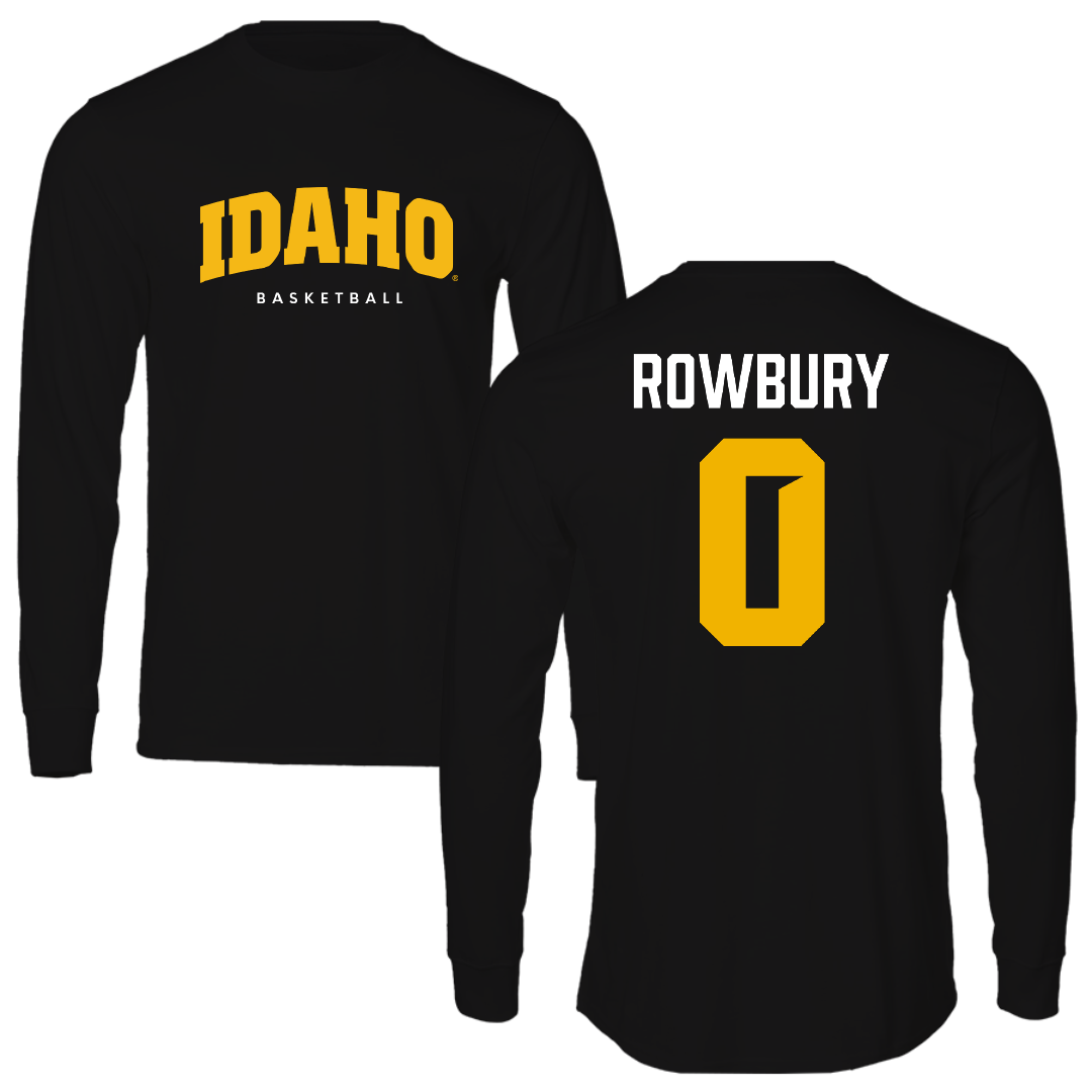 University of Idaho Basketball (M) Black Long Sleeve - #0 Brody Rowbury