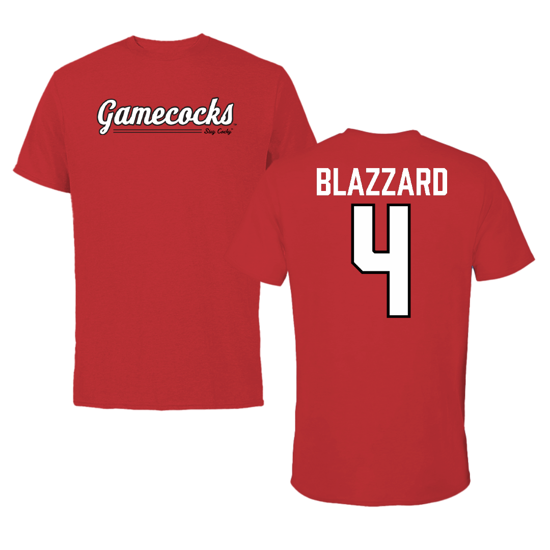 Jacksonville State University Volleyball Red General Tee - #4 Morgan Blazzard