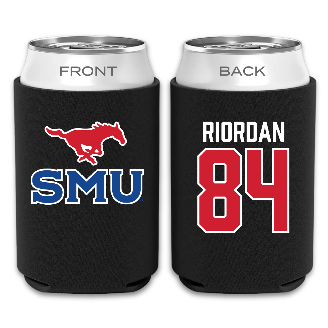 Southern Methodist University Football Black Can Cooler - #84 Tripp Riordan