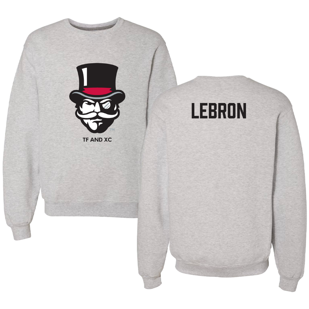 Austin Peay State University TF and XC Light Gray Crewneck - Richie Lebron
