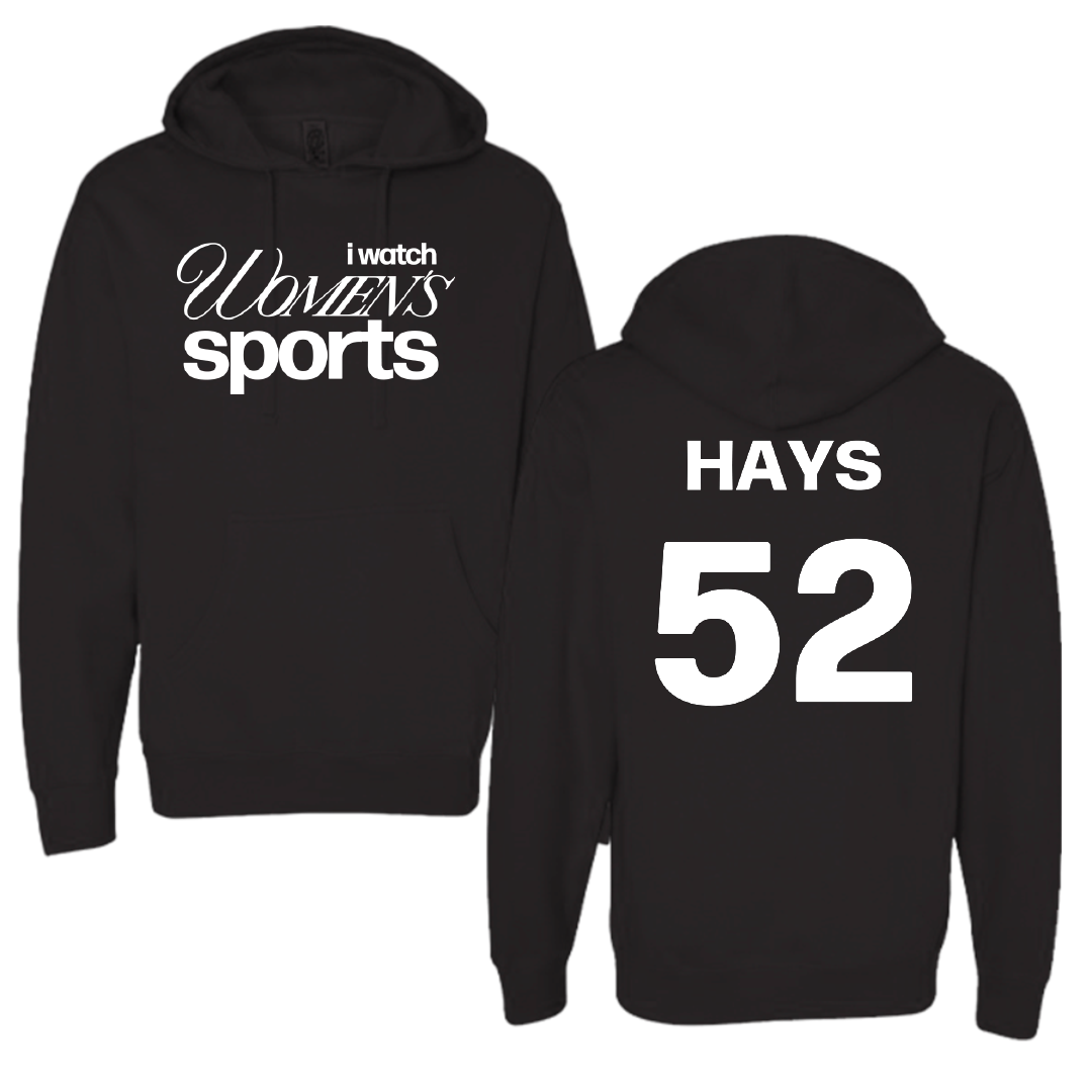 Eastern Washington University Basketball Black WHM Hoodie - #52 Bella Hays