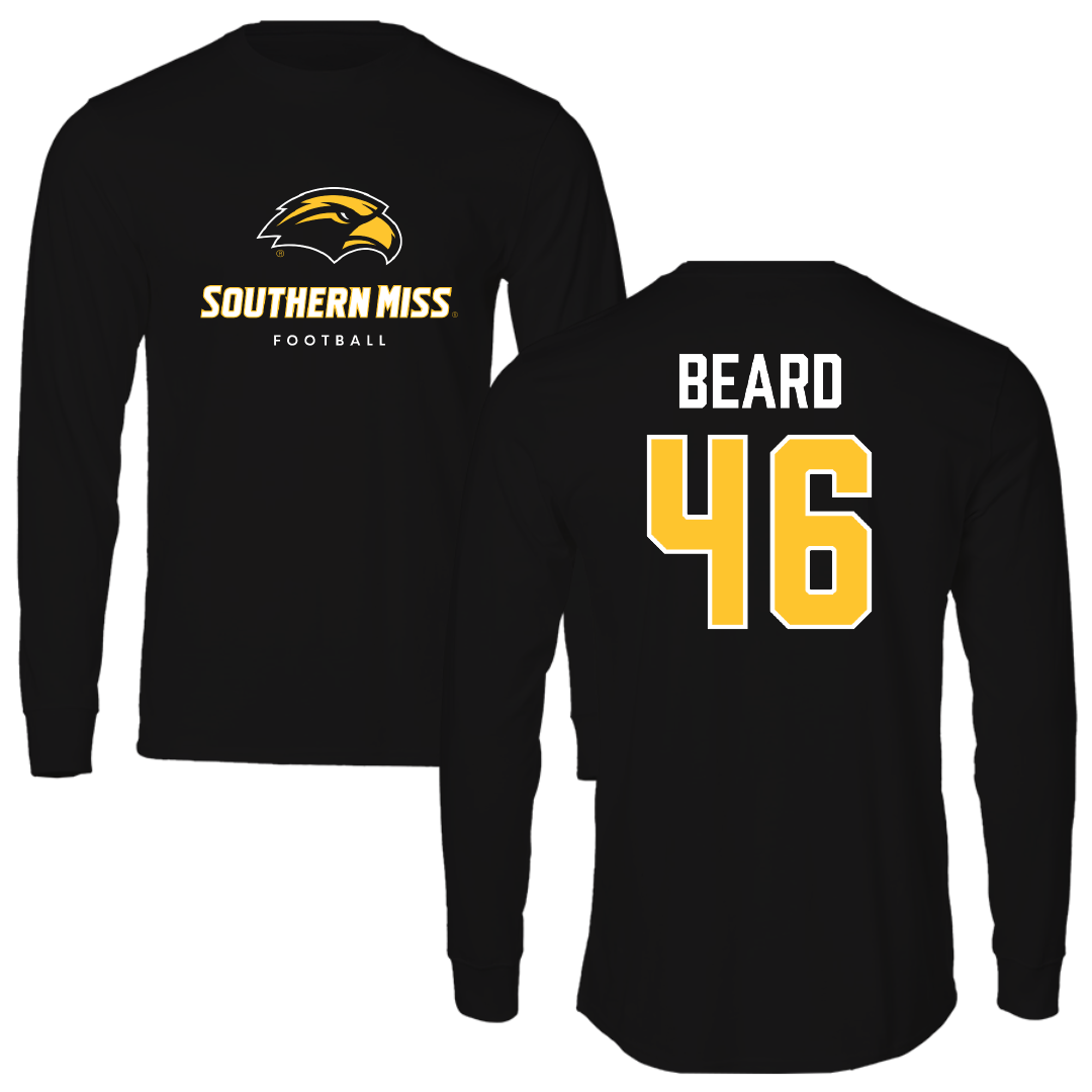 The University of Southern Mississippi Football Black Block Long Sleeve - #46 Luke Beard