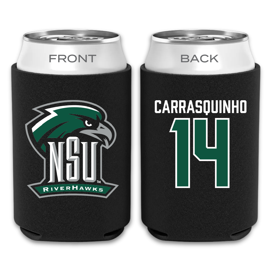 Northeastern State University Soccer Black Can Cooler - #14 Miguel Carrasquinho