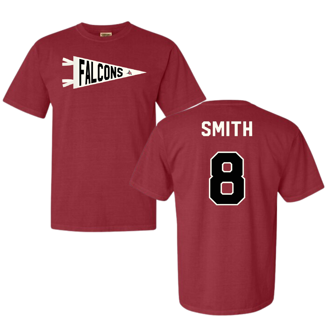 University of Wisconsin-River Falls Ice Hockey Crimson Pennant Comfort Colors Tee - #8 Dylan Smith