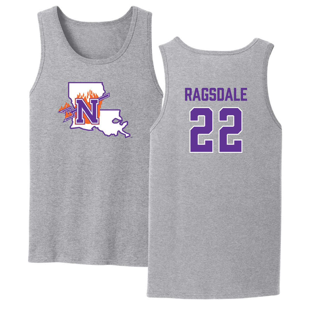 Northwestern State University Softball Sport Gray Tank Top - #22 Bailie Ragsdale