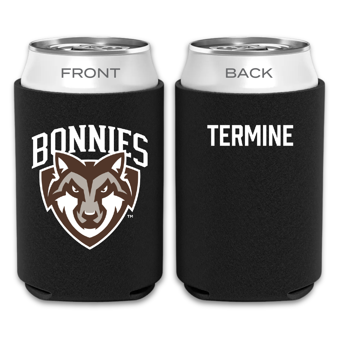 St. Bonaventure University Swimming & Diving Black Can Cooler - Luigi Termine