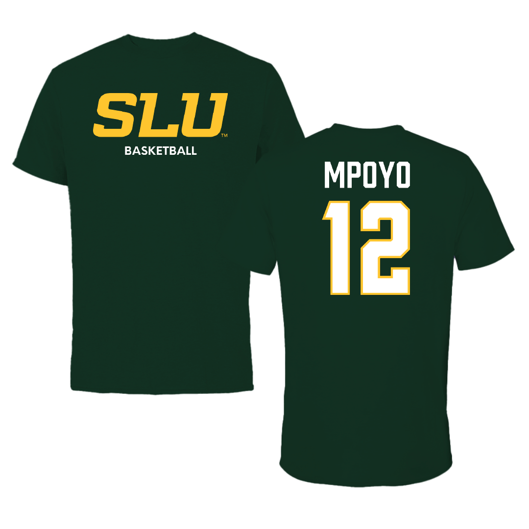 Southeastern Louisiana University Basketball (M) Forest Green Performance Tee - #12 Joe Mpoyo