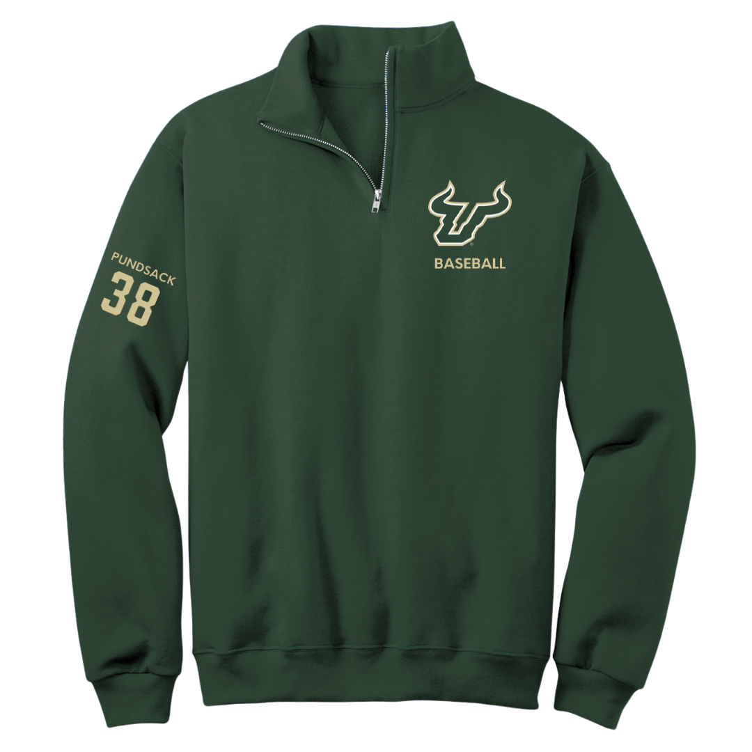 University of South Florida Baseball Forest Green Quarter-Zip - #38 Caleb Pundsack