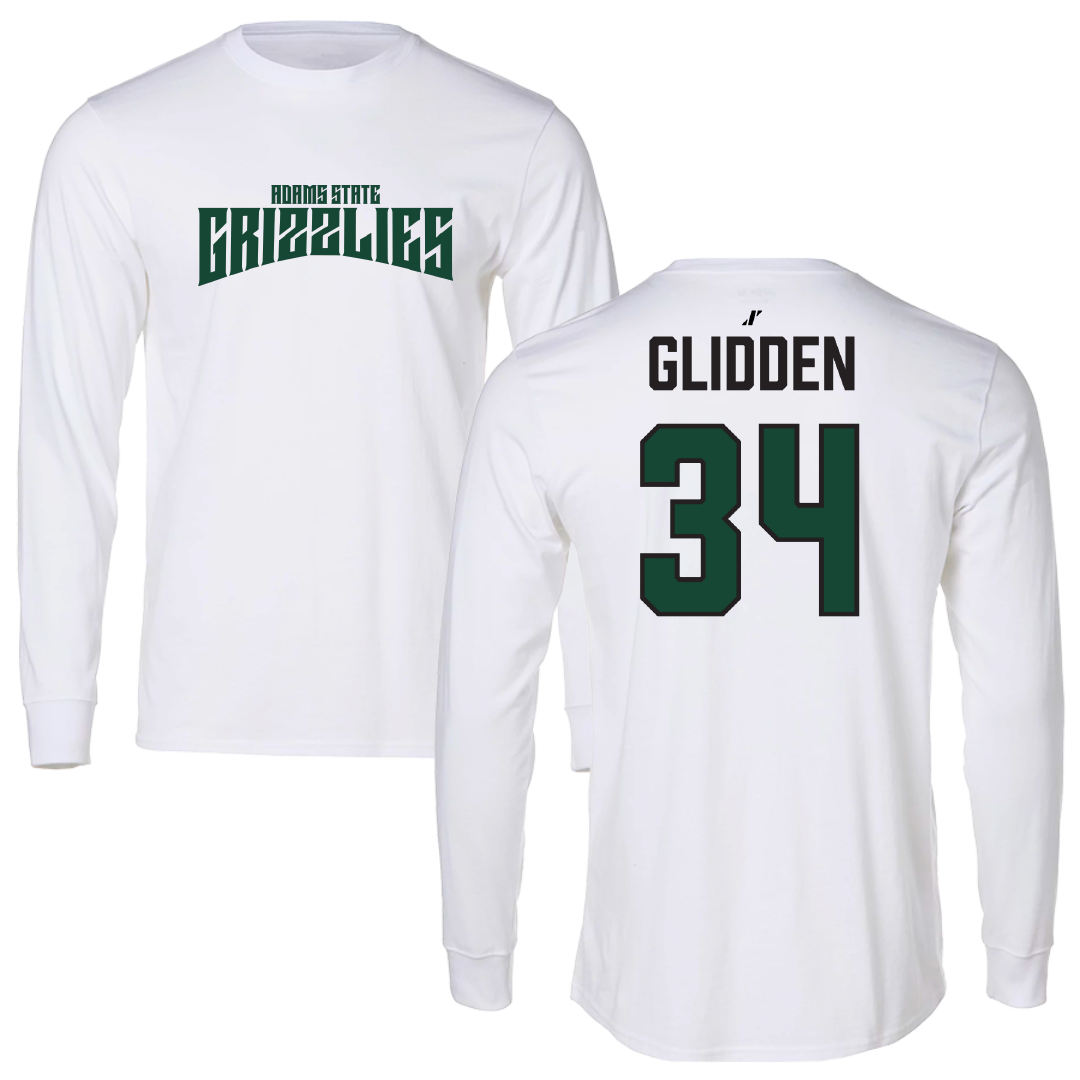 Adams State University Lacrosse (M) White Classic Performance Long Sleeve - #34 Austin Glidden