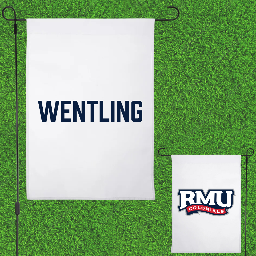 Robert Morris University TF and XC White Garden Flag - Nathan Wentling