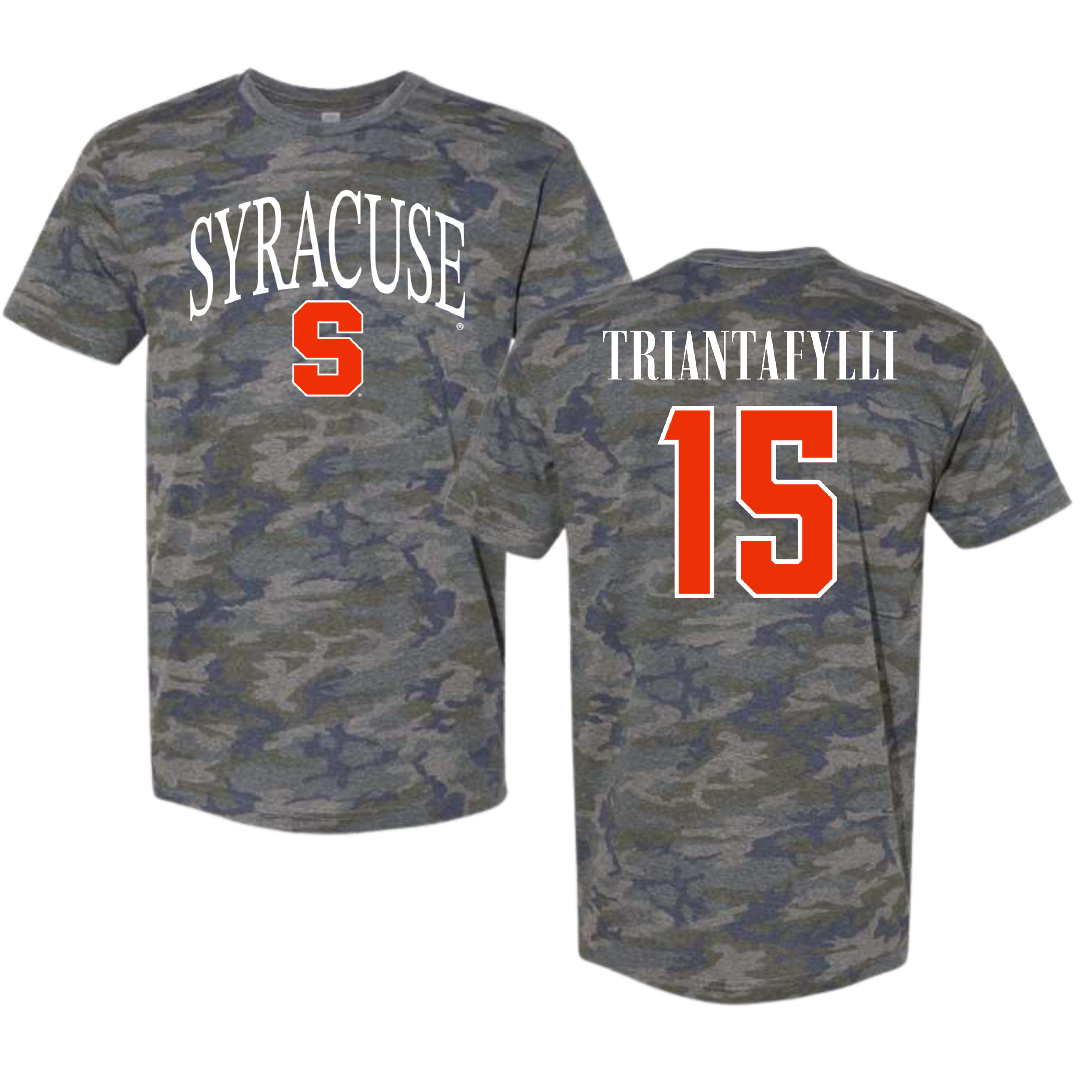Syracuse University Basketball Vintage Camo Tee - #15 Marilena Triantafylli