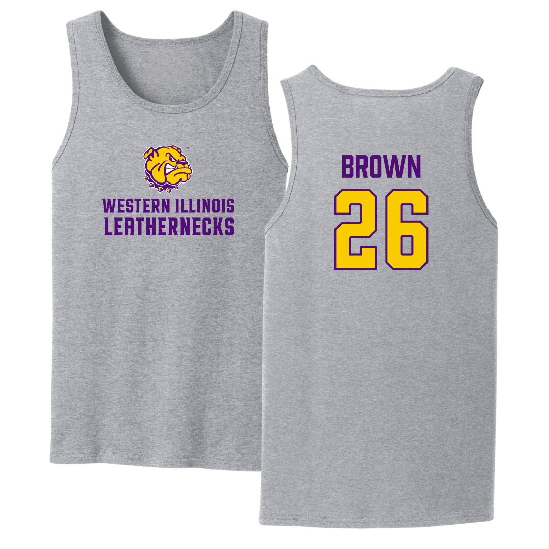 Western Illinois University Softball Sport Gray Tank Top - #26 Payton Brown