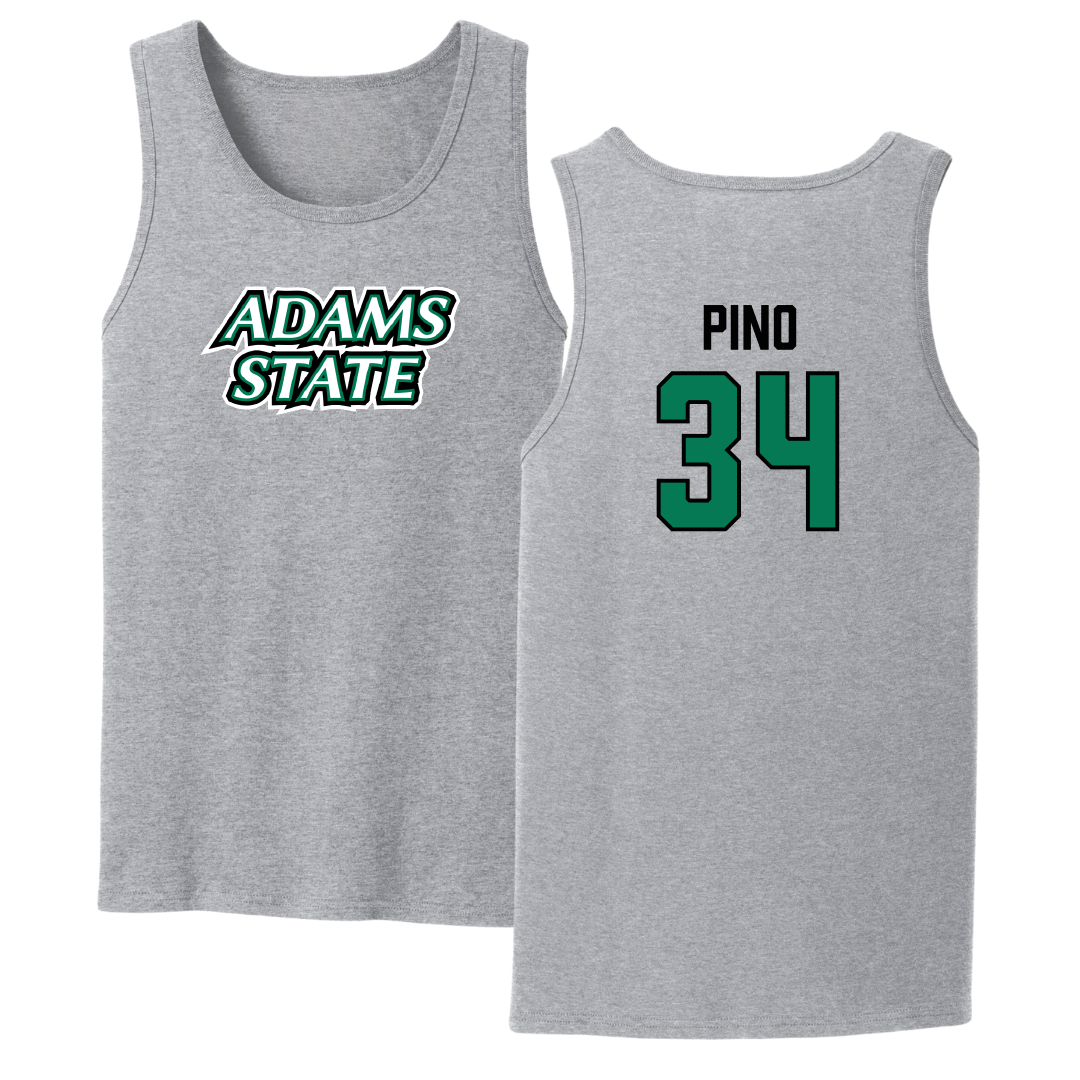 Adams State University Baseball Sport Gray Tank Top - #34 CJ Pino