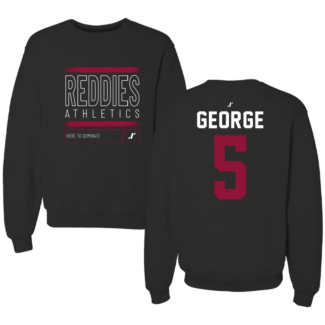 Henderson State University Football Black Dominate Crewneck - #5 Elijah George