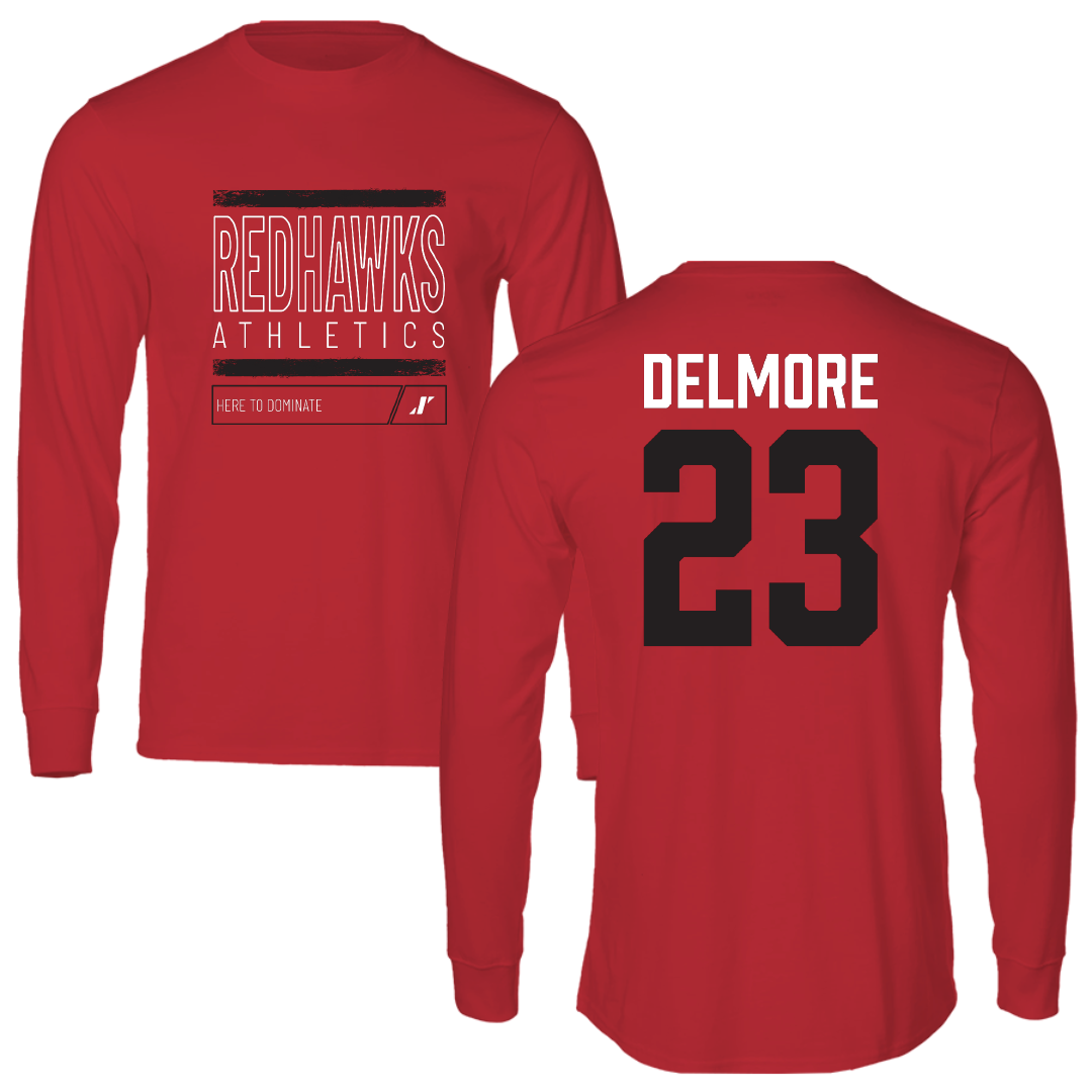 Southeast Missouri State University Football Red Dominate Performance Long Sleeve - #23 DJ Delmore
