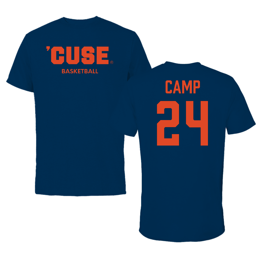 Syracuse University Basketball (W) Navy Performance Tee - #24 Dominique Camp