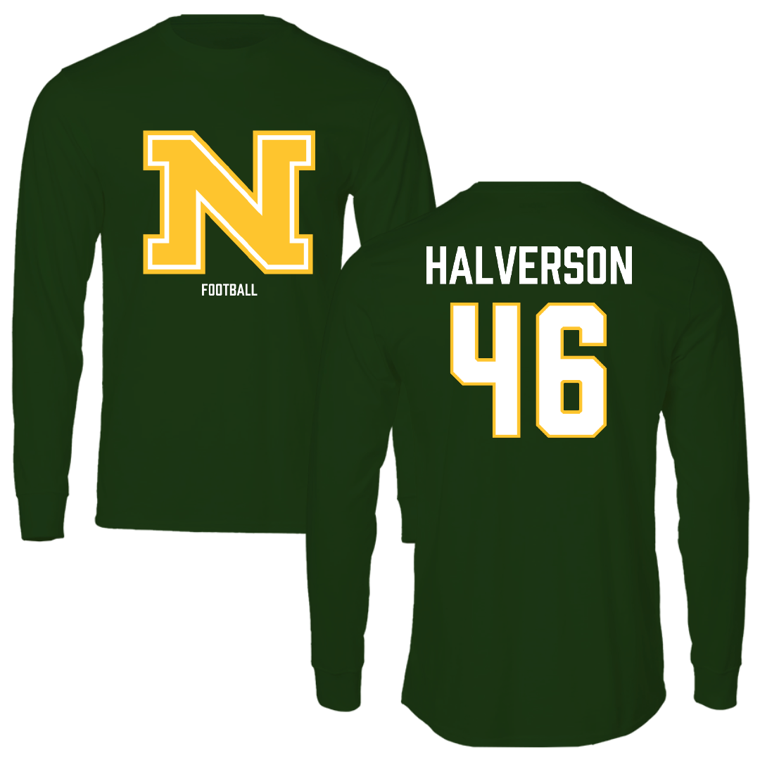 Northern Michigan University Football Forest Green Long Sleeve - #46 Owen Halverson