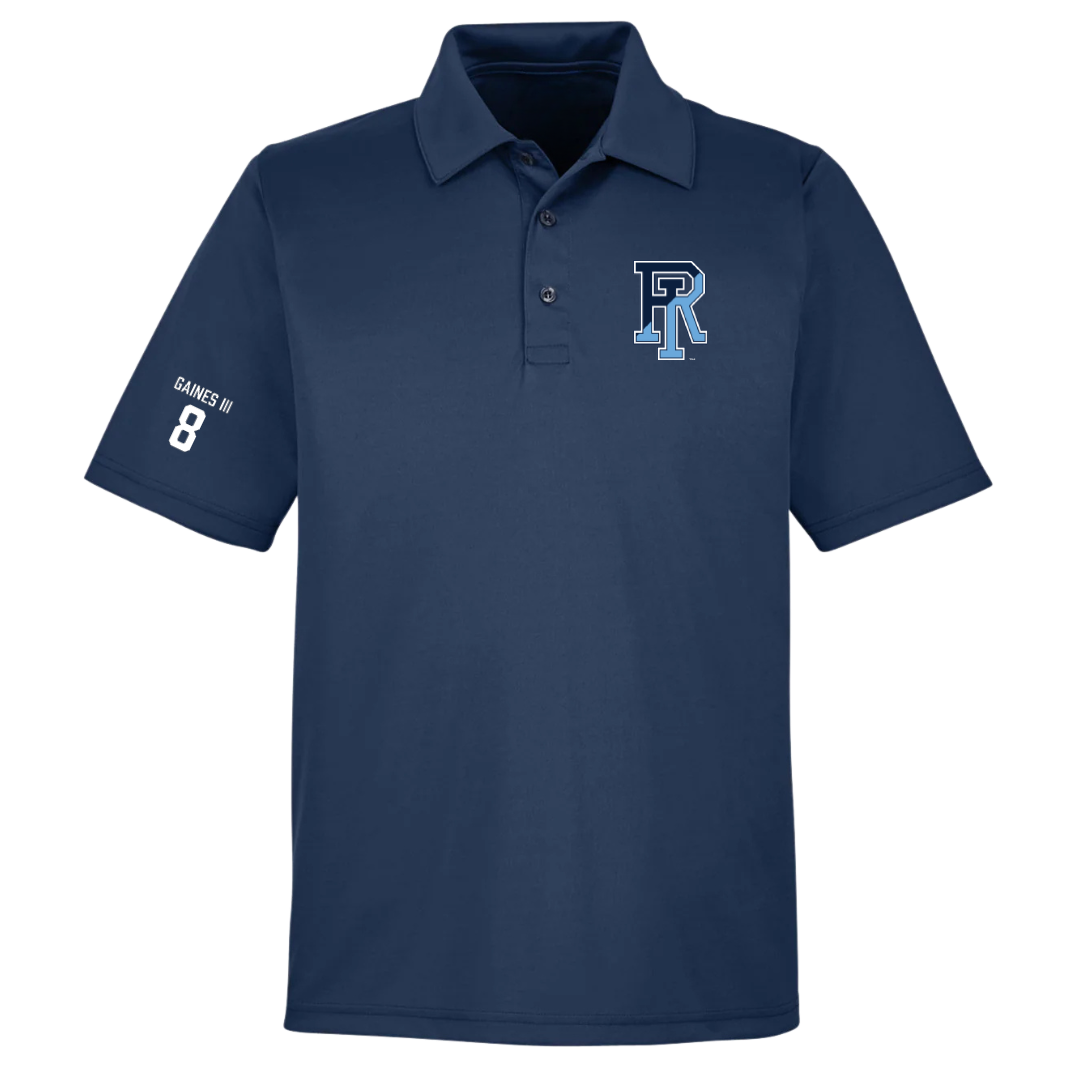 University of Rhode Island Football Navy Polo - #8 Greg Gaines III