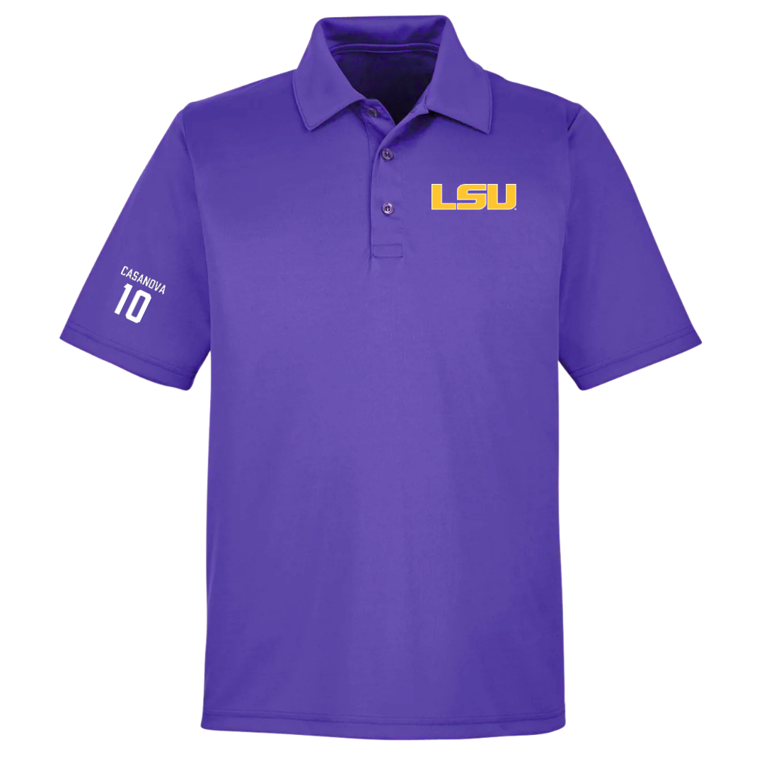 Louisiana State University Softball Purple Polo - #10 Emilee Casanova