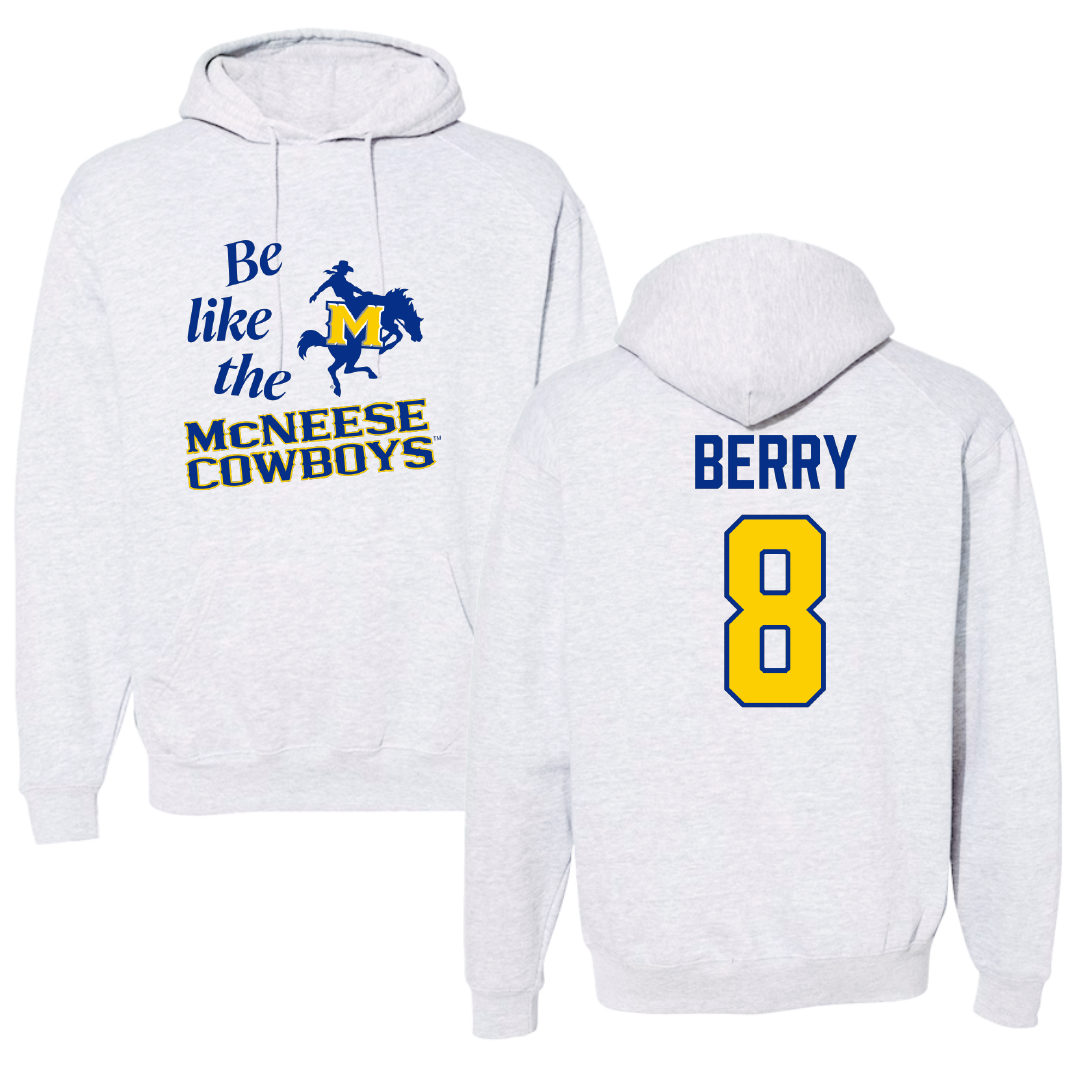 McNeese State University Basketball Light Gray Be Like Us Hoodie - #8 Avari Berry