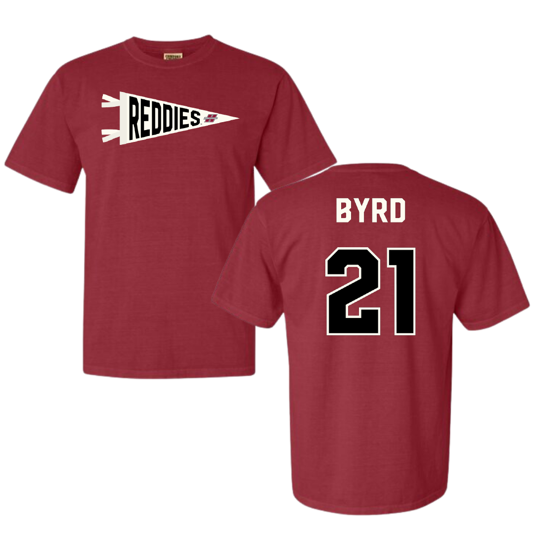 Henderson State University Baseball Crimson Pennant Comfort Colors Tee - #21 Payton Byrd