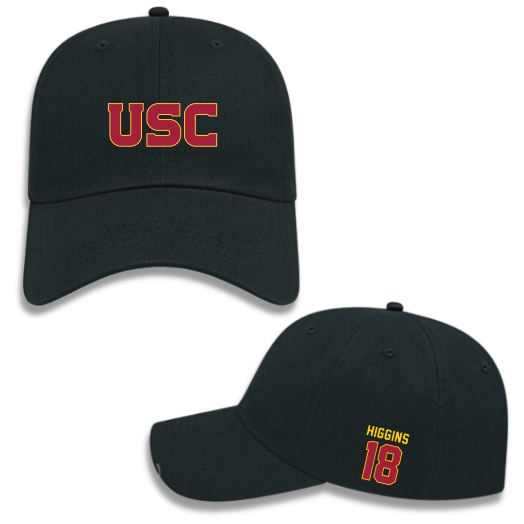 University of Southern California Baseball Black Hat - #18 Kade Higgins