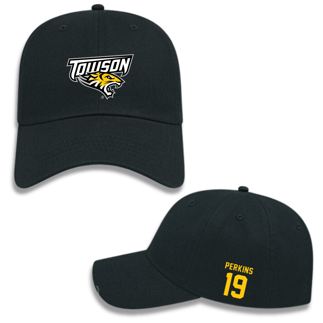 Towson University Football Black Hat - #19 Zay Perkins