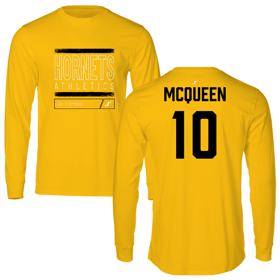 Alabama State University Volleyball (W) Gold Dominate Performance Long Sleeve - #10 Madisynne McQueen