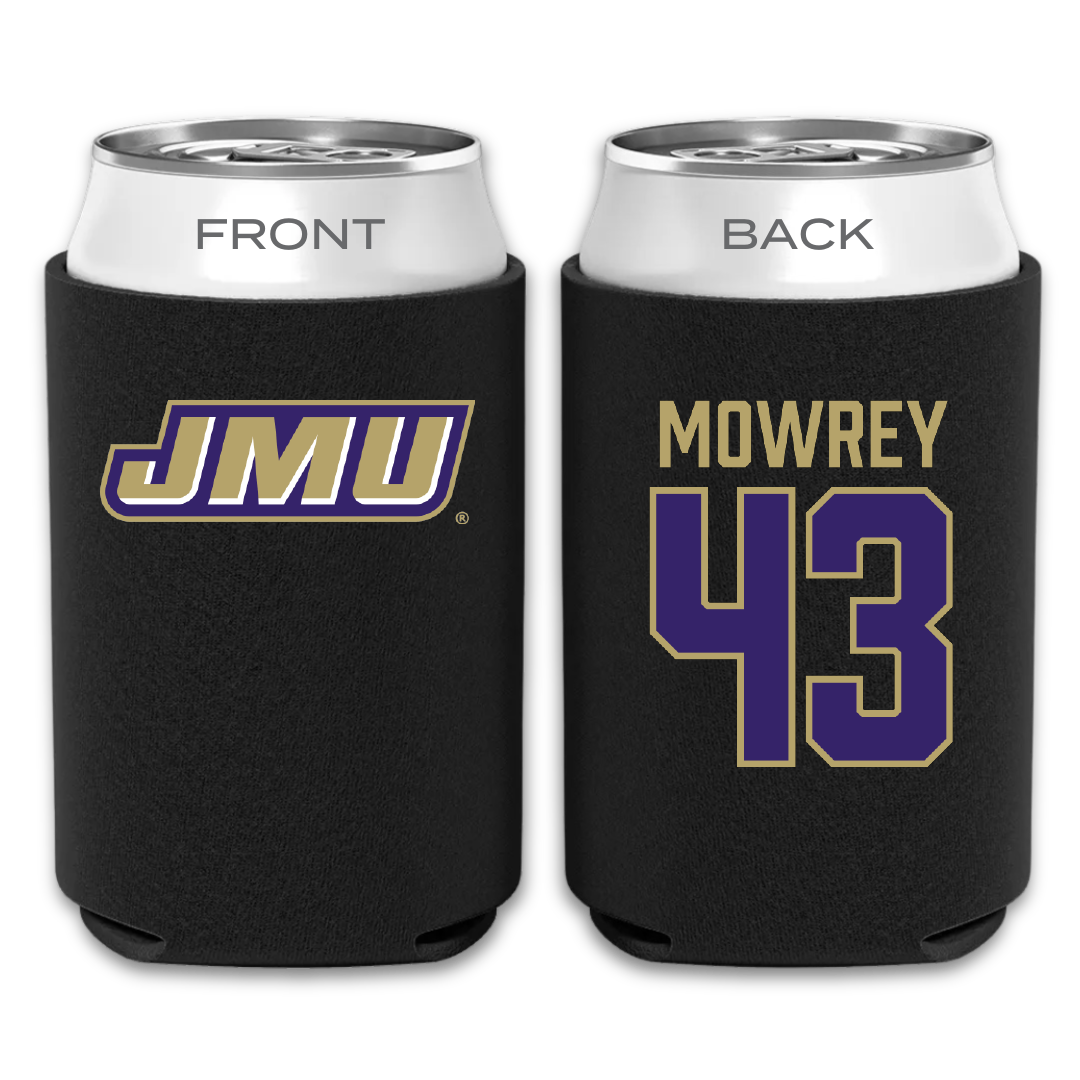 James Madison University Football Black Can Cooler - #43 Jack Mowrey