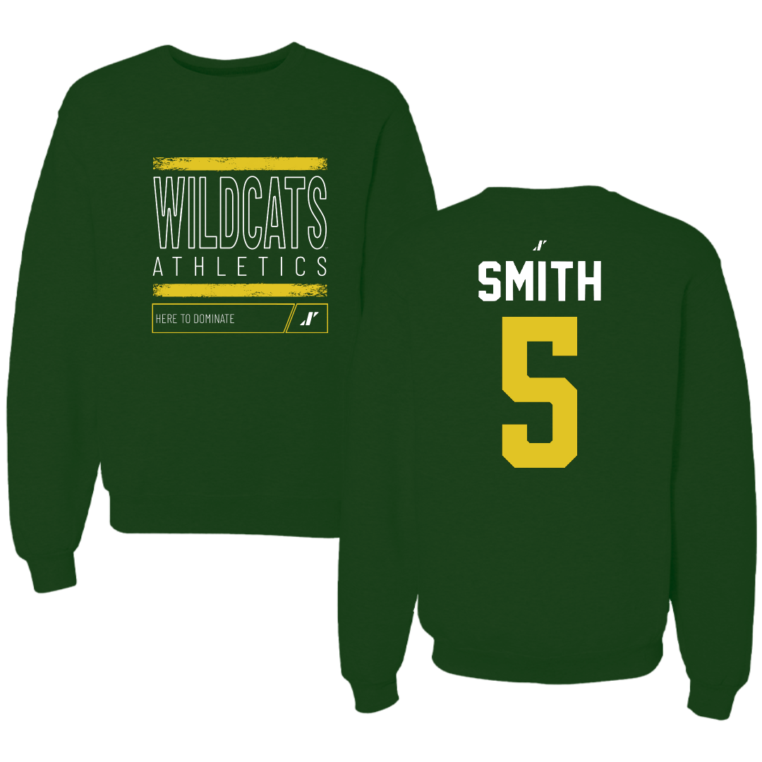 Northern Michigan University Basketball Forest Green Dominate Crewneck - #5 Carson Smith
