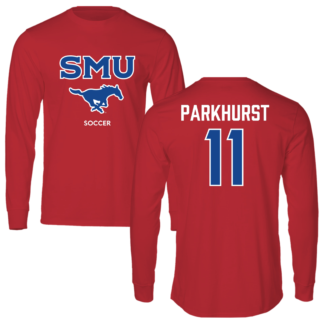 Southern Methodist University Soccer (W) Red Long Sleeve - #11 Zoë Parkhurst