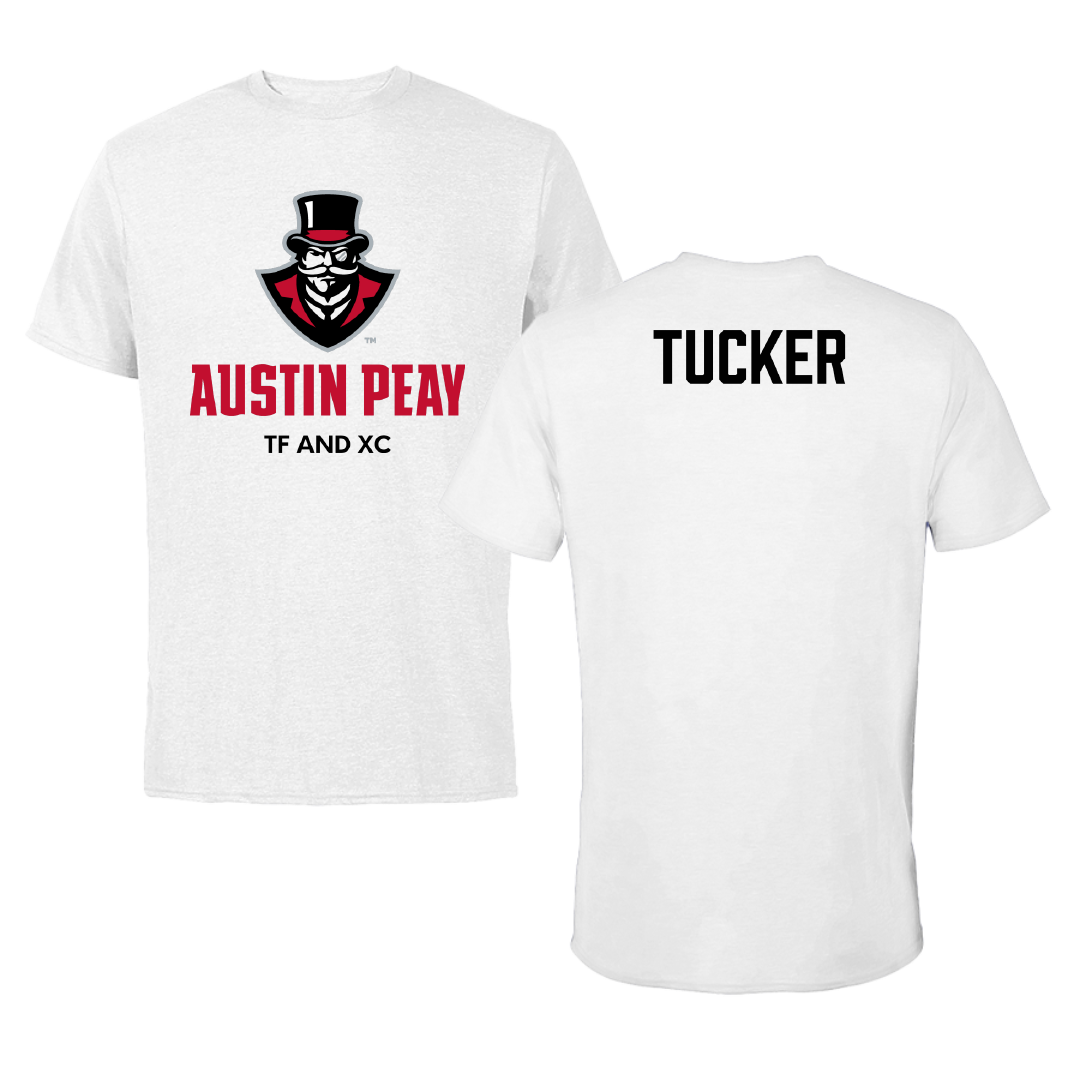 Austin Peay State University TF and XC White Performance Tee - Emma Tucker