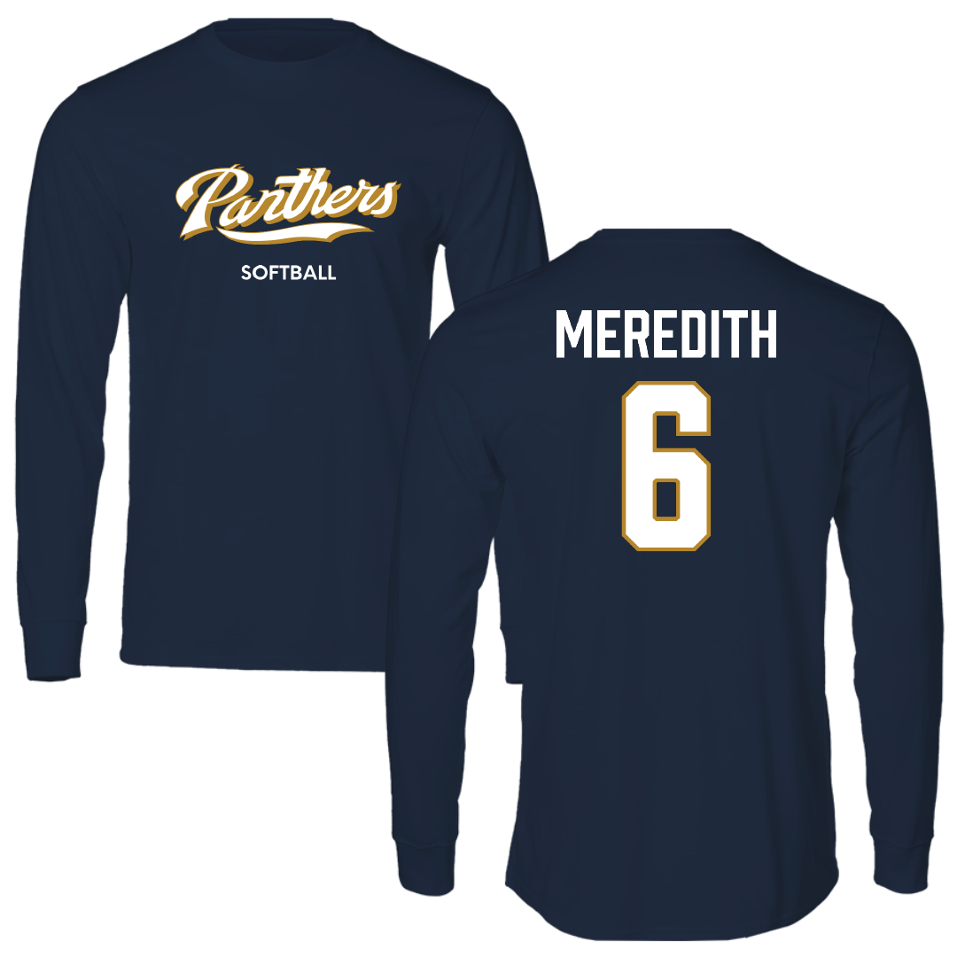 Florida International University Softball Navy Performance Long Sleeve - #6 Kally Meredith