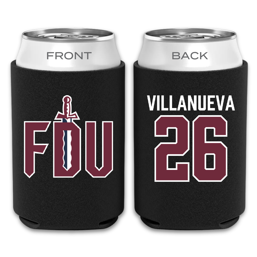 Fairleigh Dickinson University-Metropolitan Campus Soccer Black Can Cooler - #26 Emily Villanueva