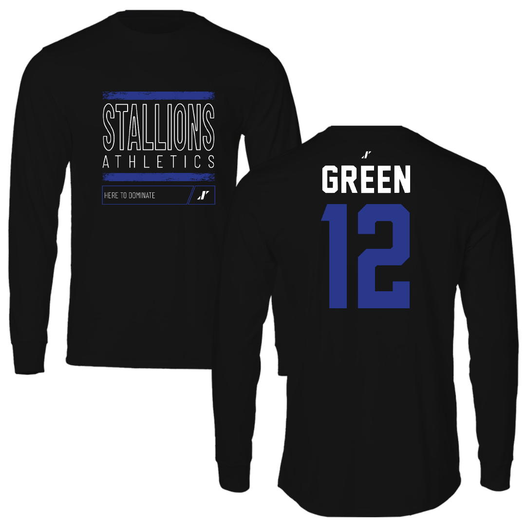 North American University Basketball Black Dominate Long Sleeve - #12 Desmond Green
