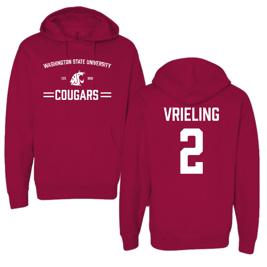 Washington State University Volleyball Cardinal General Hoodie - #2 Taryn Vrieling