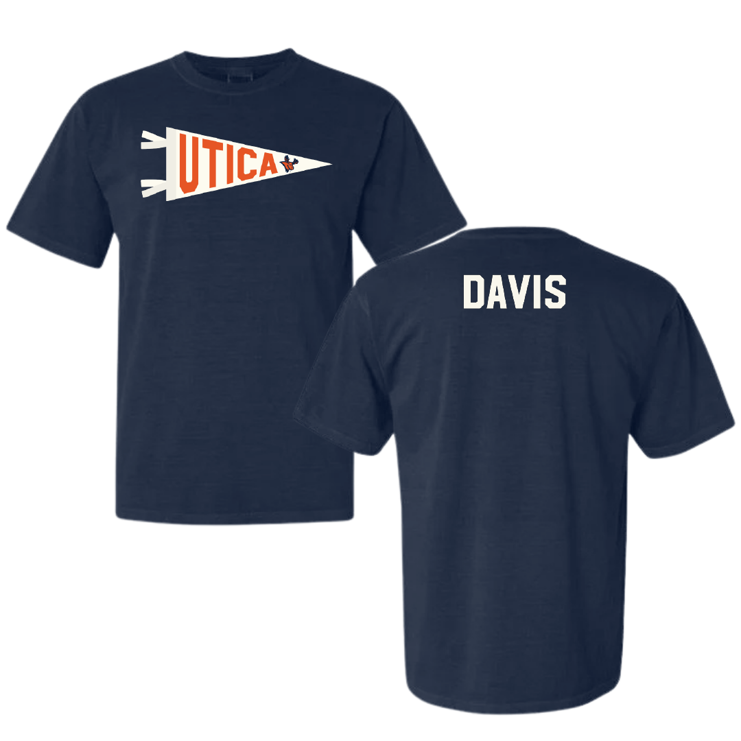 Utica University TF and XC Navy Pennant Comfort Colors Tee - Kaleb Davis