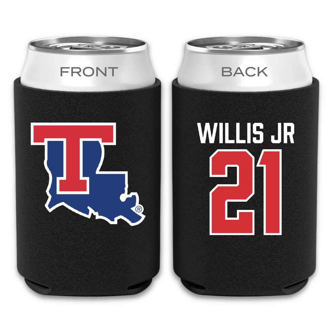 Louisiana Tech University Football Black Can Cooler - #21 Keith Willis Jr