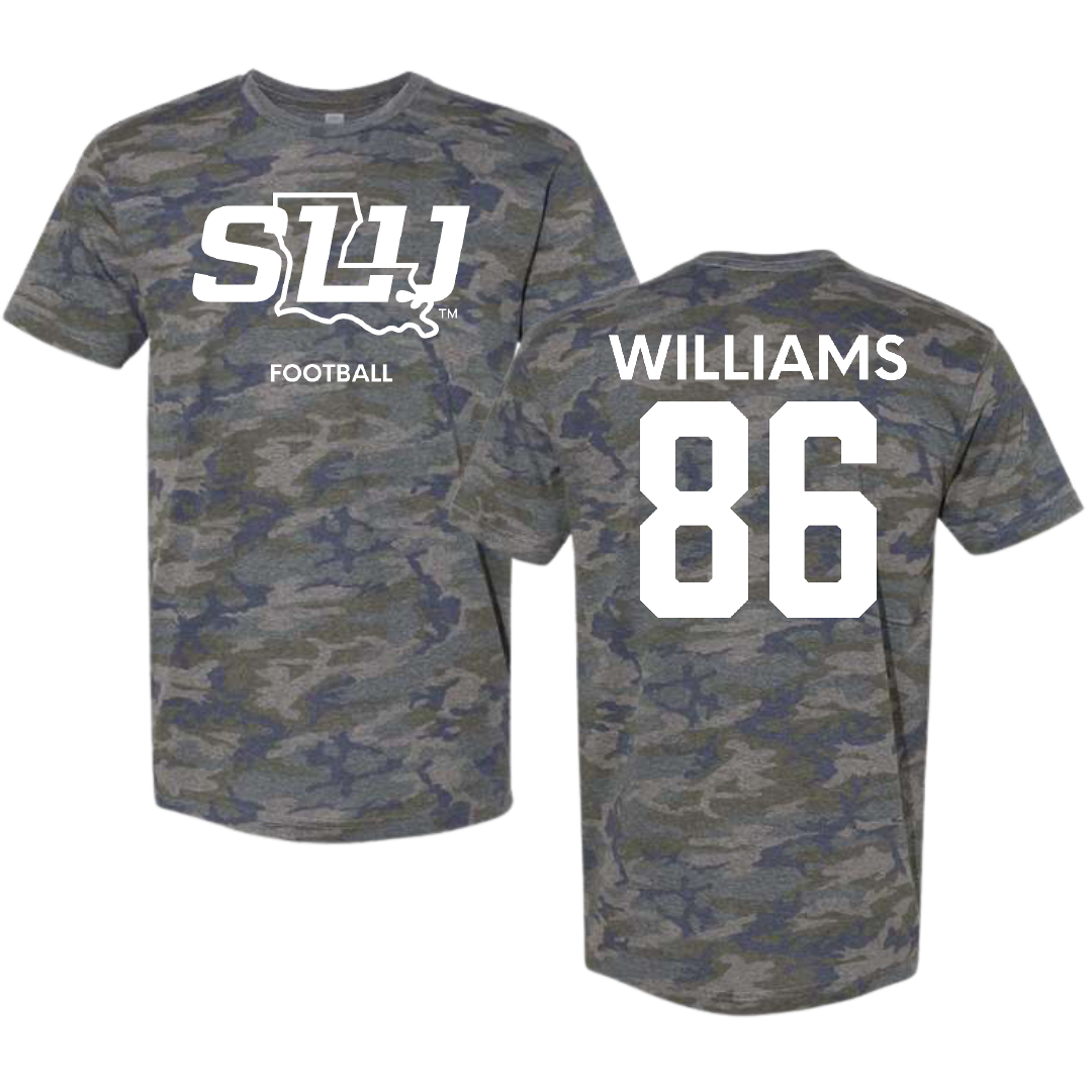Southeastern Louisiana University Football Vintage Camo Tee - #86 Mike Williams