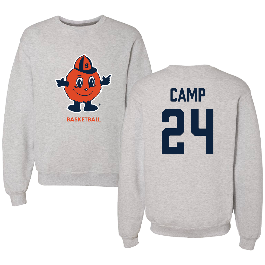 Syracuse University Basketball (W) Light Gray Crewneck - #24 Dominique Camp