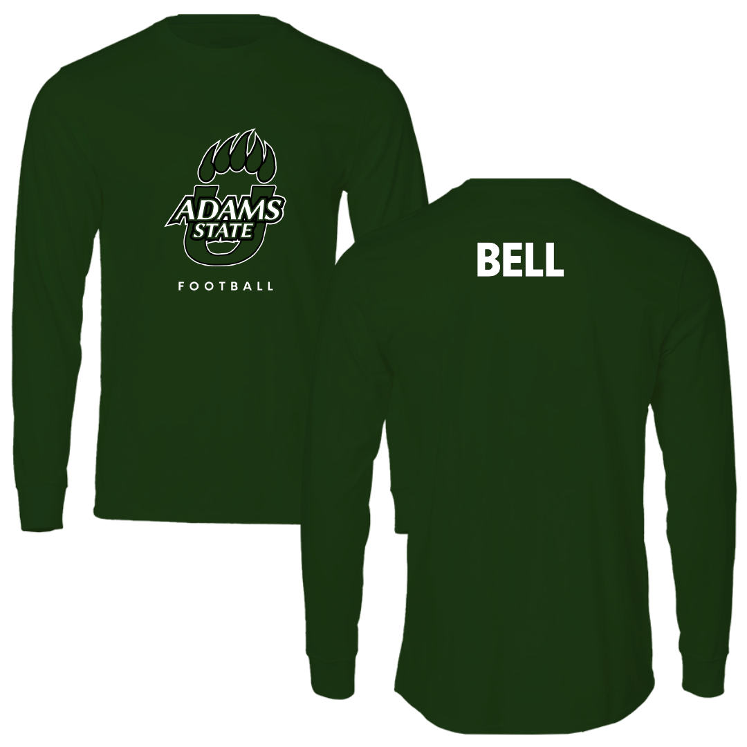 Adams State University Football Forest Green Performance Long Sleeve - Brandyn Bell