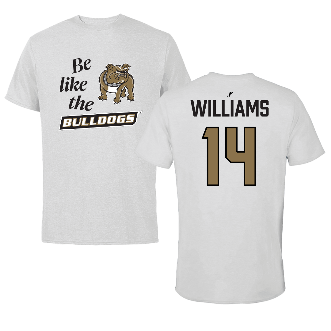 Bryant University Football Light Gray Be Like Us Performance Tee - #14 Ryan Williams