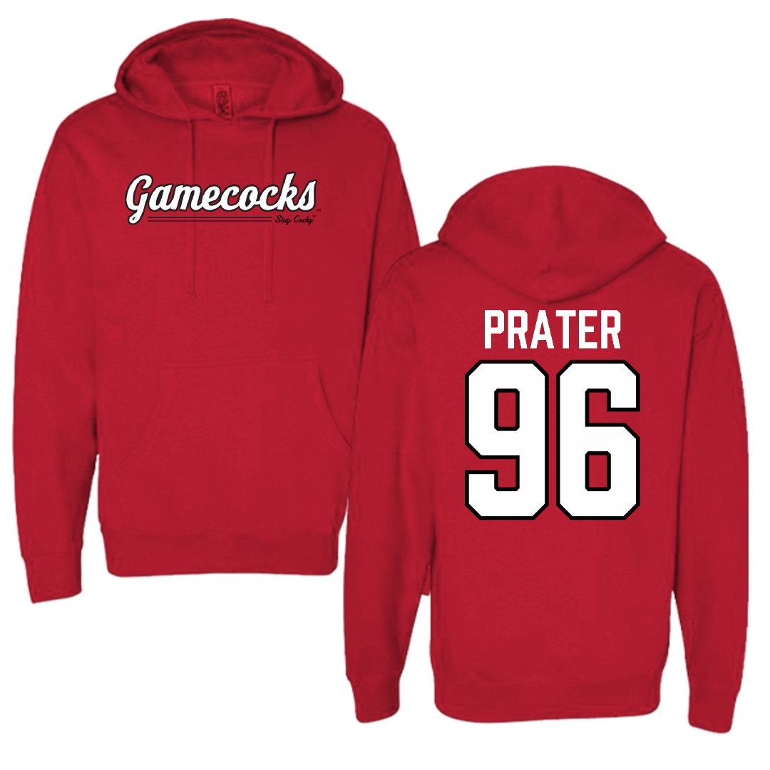 Jacksonville State University Football Red General Hoodie - #96 Darrell Prater