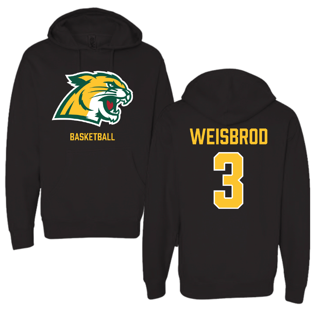 Northern Michigan University Basketball (M) Black Hoodie - #3 Max Weisbrod