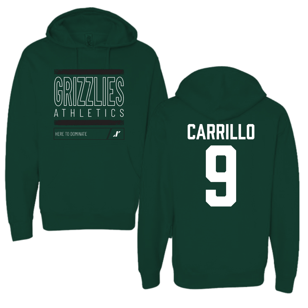 Adams State University Baseball Forest Green Dominate Hoodie - #9 Macs Carrillo