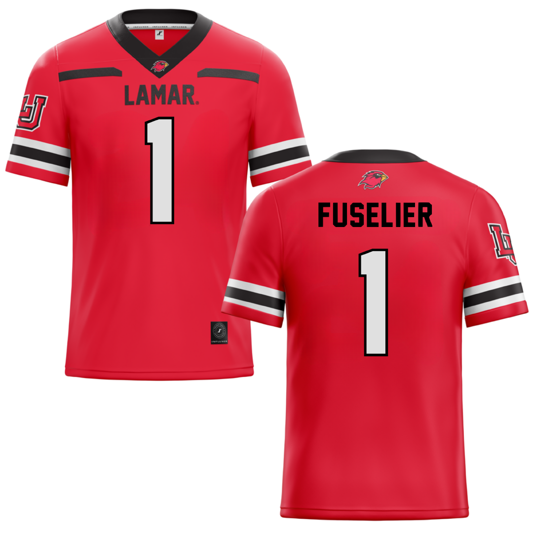 Lamar University Red Football Jersey - #1 Kyndon Fuselier