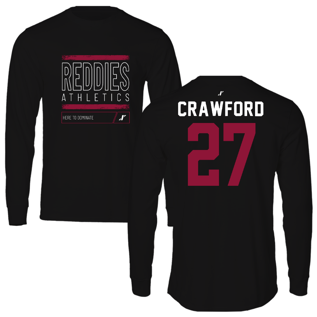Henderson State University Football Black Dominate Long Sleeve - #27 Kolbi Crawford