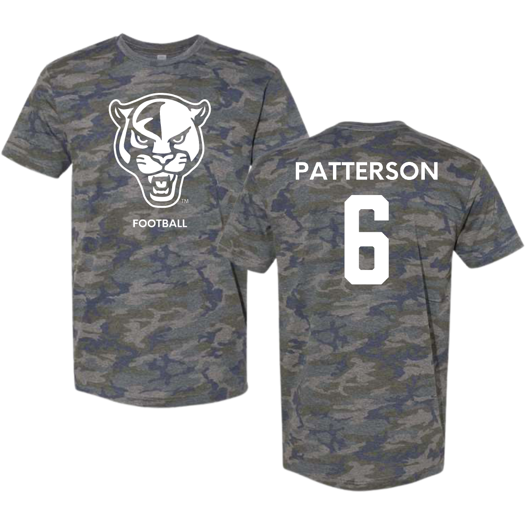 Florida International University Football Vintage Camo Tee - #6 Antonio Patterson