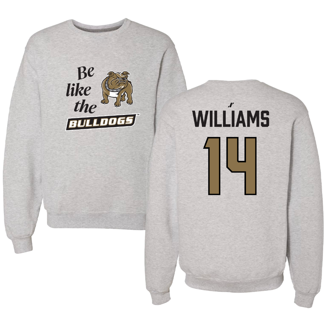Bryant University Football Light Gray Be Like Us Crewneck - #14 Ryan Williams