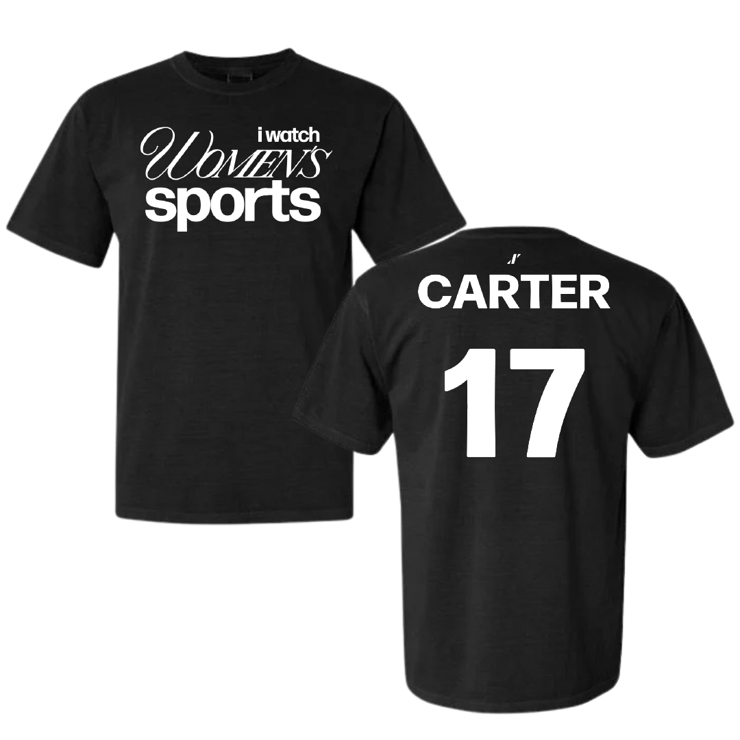 Jackson State University Volleyball Black WHM Comfort Colors Tee - #17 Kymorah Carter